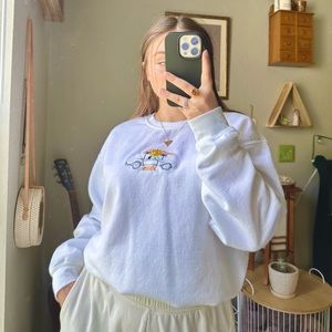 White summer crew neck